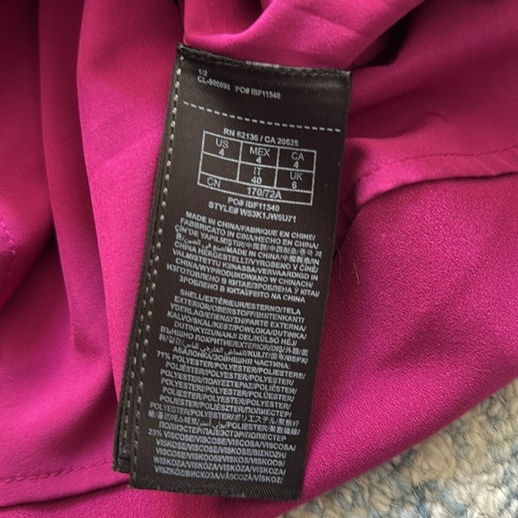 Vintage 90s gas fuchsia, body con rusched wiggle dress 4 - Picture 6 of 6